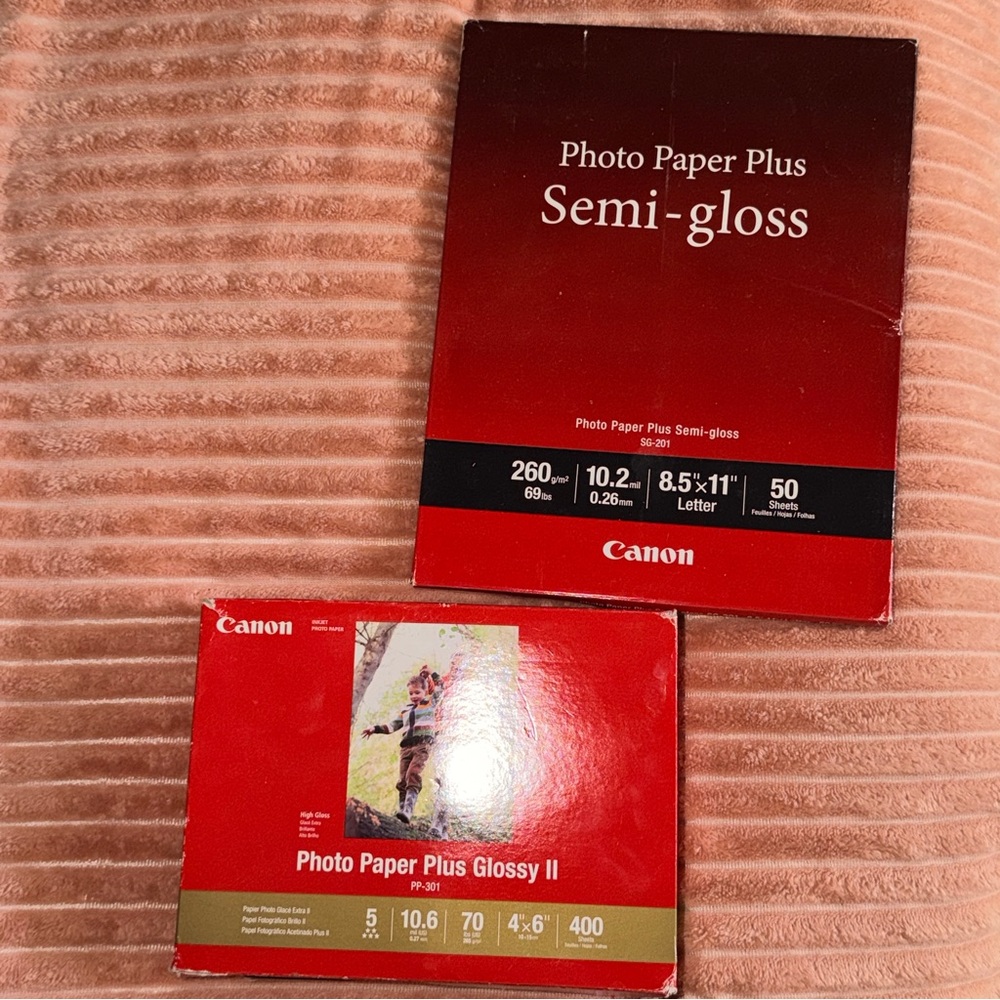 Canon Semi-Gloss Photo Paper - Red and Black